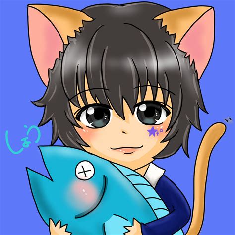 ★ ﾟ 絵が上手くなるまで On Twitter 猫耳がいいらしい、ので魚も持たせました！ J3asyfxoxw