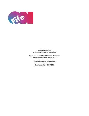 Fillable Online Fife Cultural Trust A Company Limited By Guarantee