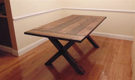 Custom Crossed Leg Trestle Style Farmhouse Table By Wonderland Woodworks