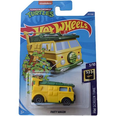 Hot Wheels Party Wagon Tartarugas Ninjas HW Screen Time GHB47 Shopee Brasil