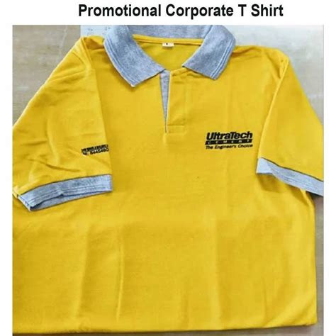 Cotton Yellow Promotional Corporate T Shirt Size Small At Piece