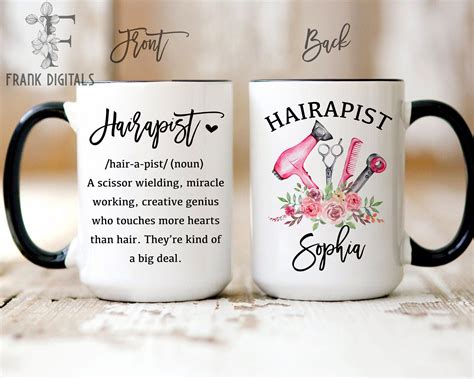 Hairapist Mug Personalized Coffee Mug For Hairstylist Etsy