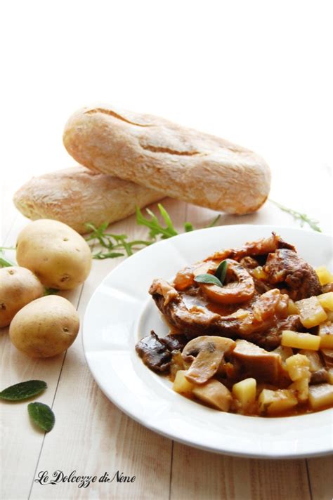 Ricetta Degli Ossibuchi Di Vitello In Umido Con Patate E Funghi