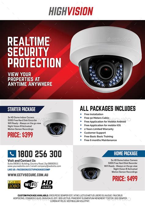 Home And Office Cctv Camera Flyer Security Cameras For Home Home