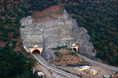 Ghat ki Guni twin-tunnel near Jawahar nagar bypass in Jhalana Hills ...