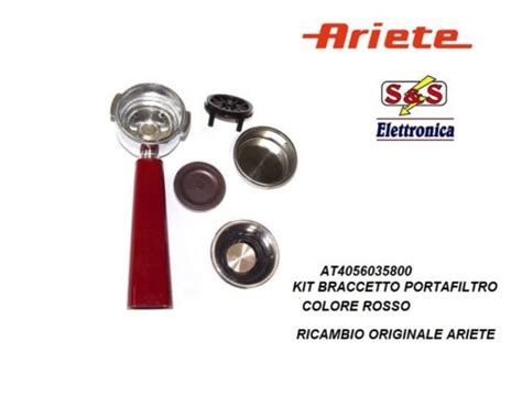 AT4056035800 BRACCETTO PORTAFILTRO 2 FILTRI ROSSO PER ARIETE CAFE