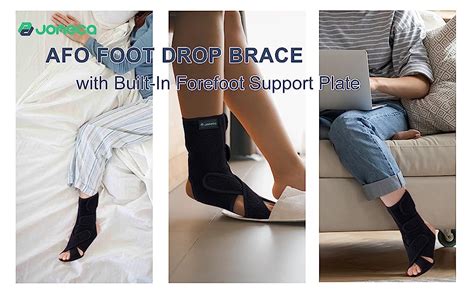 Jomeca Drop Foot Brace With Arch Suppor Adjustable Afo Foot Drop Brace