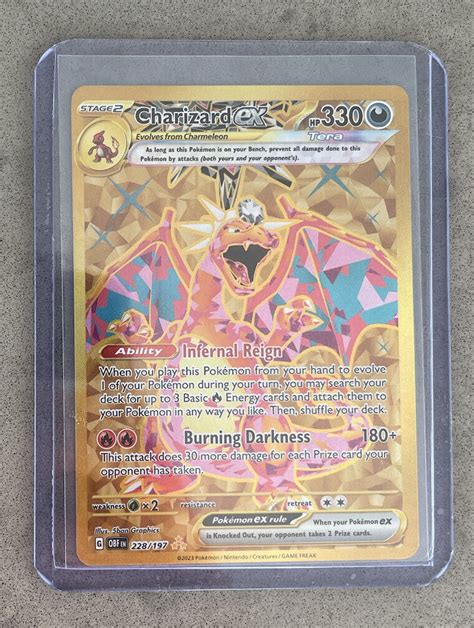 Mavin Obsidian Flames Charizard Ex 228197 Gold Hyper Rare Full Art