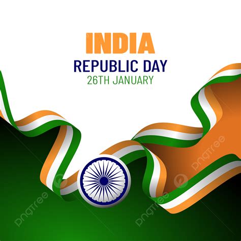 Indian Republic Day Vector Art Png Indian Republic Day Ribbon Flag