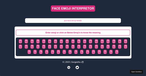 Emoji Face Interpreter Codesandbox