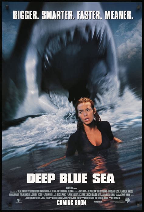 Deep Blue Sea 1999 Original One Sheet Movie Poster Original Film