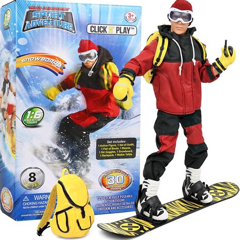 Click N Play Sports And Adventure Snowboarding 12 Inch Action Figure