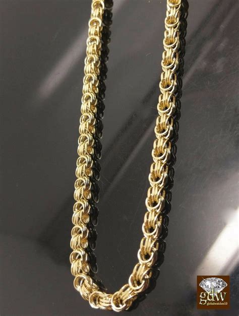 10k Yellow Gold Chino Byzantine Chain 30184 Gramalso Etsy