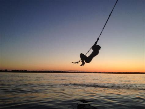 Rope Swing Into Lake