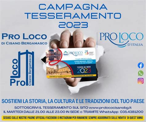 Tesseramento Pro Loco Cisano Bergamasco