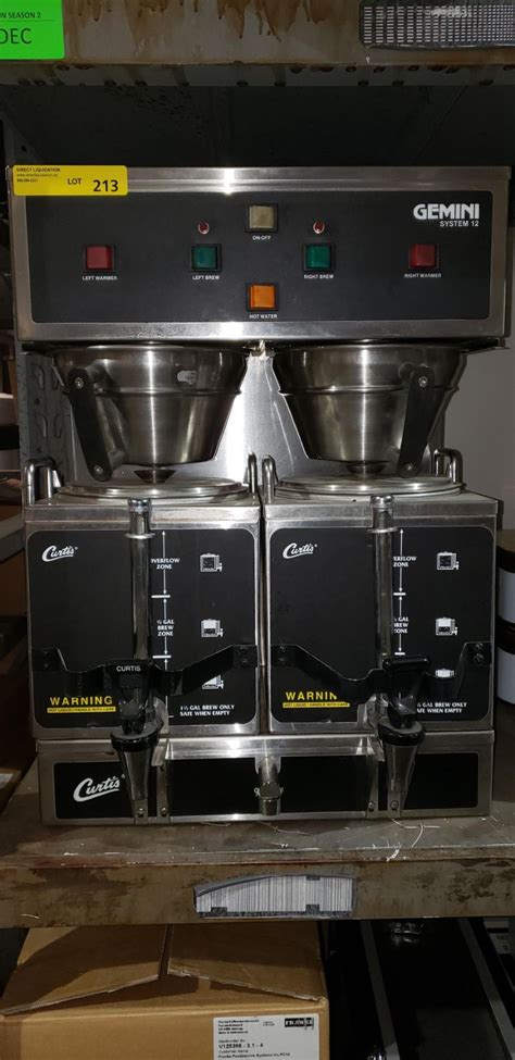 curtis gemini system  commercial countertop coffee maker