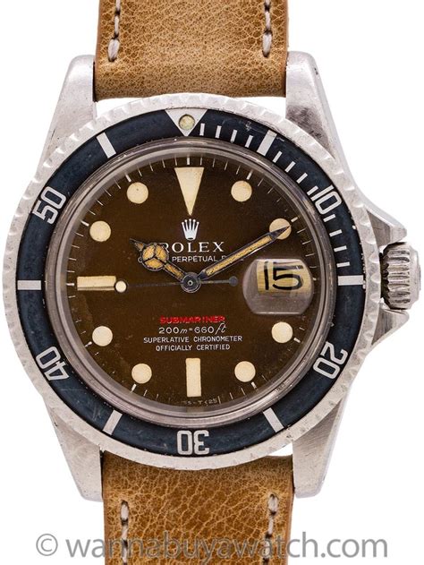 Rolex Tropical Red Submariner Ref Mark Ii Circa Rolex