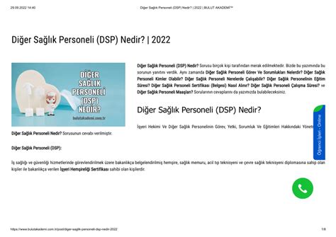 Pdf Di Er Sa L K Personeli Dsp Nedir Bulut Akadem