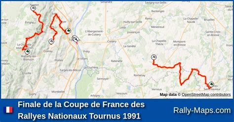 Maps Finale De La Coupe De France Des Rallyes Nationaux Tournus 1991