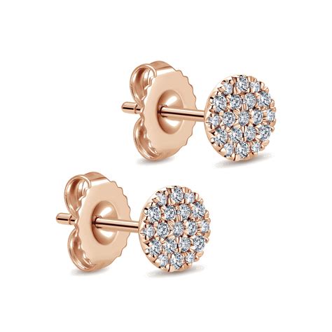 14k Rose Gold Silk Stud Earrings EG12967K45JJ