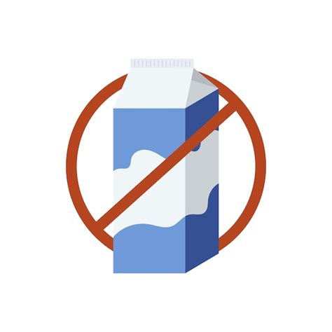 Premium Vector Milk Carton In Red Crossed Circle Icon