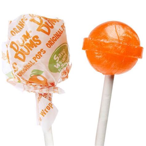 Dum Dums Pops Orange 1lb Tub Candy Warehouse