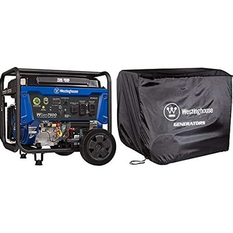 Westinghouse WGen7500 Portable Generator – 7500 Rated Watts & 9500 Peak Watts & WGen Generator ...