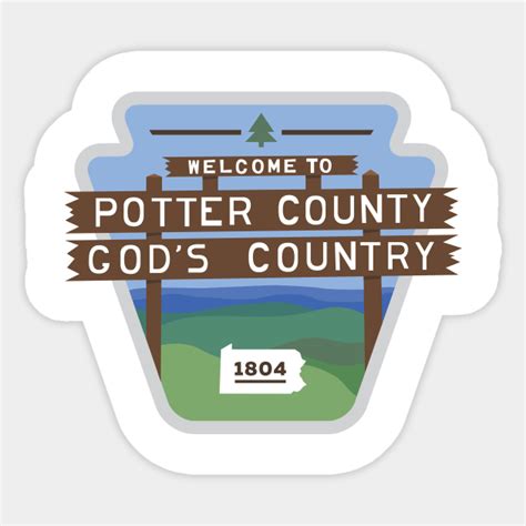 Potter County PA - Pennsylvania - Sticker | TeePublic