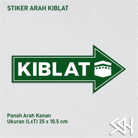 Jual X Cm Stiker Arah Kiblat Sticker Petunjuk Arah Sholat