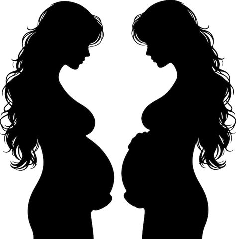 Premium Vector Pregnant Woman Vector Silhouette