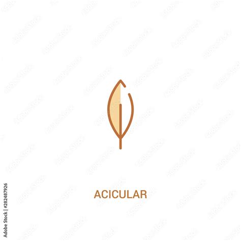 acicular concept 2 colored icon. simple line element illustration ...