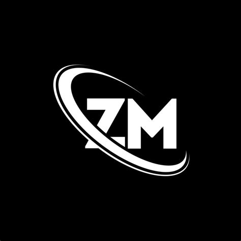 Zm Logo Z M Design White Zm Letter Zm Letter Logo Design Initial Letter Zm Linked Circle