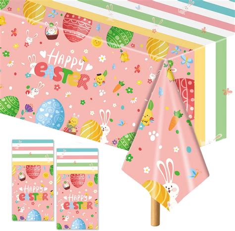 Amazon FUHSY Easter Tablecloths Rectangle 54x108 Inches 2 Packs