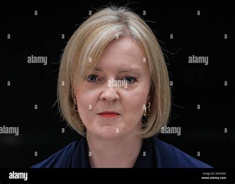 Liz Truss Elizabeth Truss Mp British Prime Minister Close Up Face