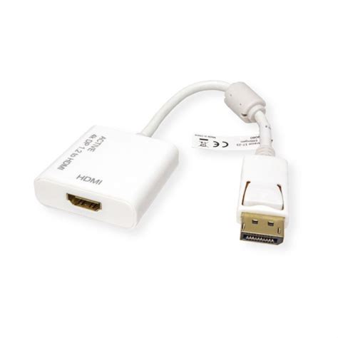 Adaptor Activ Displayport La Hdmi 4k30hz T M Alb Roline 12033162