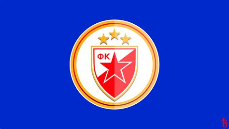 4k Crvena Zvezda Sport Red Star Serbia Logo Crest Soccer Clubs