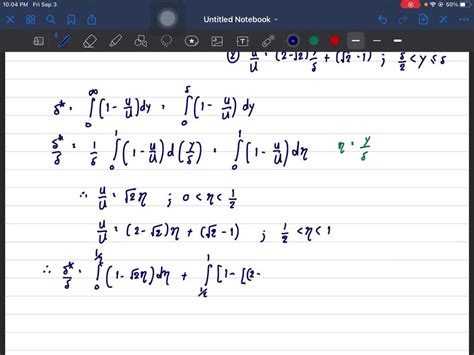 SOLVED A simplistic laminar boundary layer model is u U 2 y δ 0