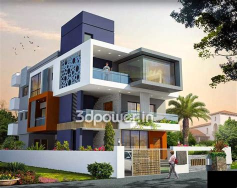 Ultra Modern Home Designs: House 3D Interior Exterior Design Rendering ...