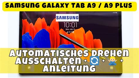 Samsung Galaxy Tab A A Plus Automatisches Drehen Ausschalten