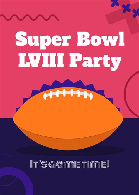 Free Super Bowl Party Invite Template - Edit Online & Download ...