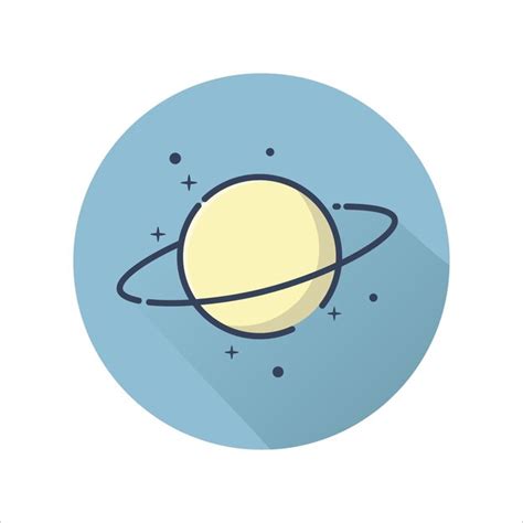 Vector Moderno De Dibujos Animados Del Planeta Saturno Vector Premium