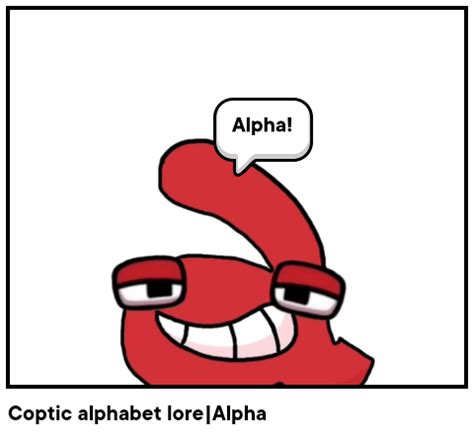 Coptic Alphabet Lore Alpha Comic Studio