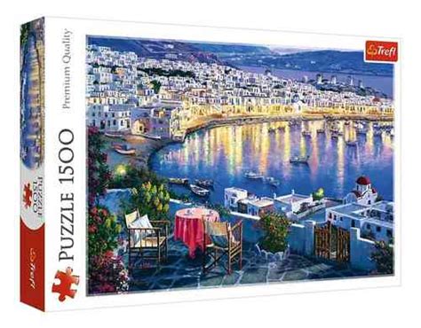 Juego De Mesa Puzzle Paisaje Isla Mykonos 1500 Piezas Febo FEBO