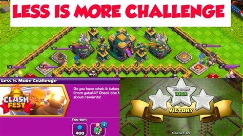 Less Is More Challenge In Clash Of Clan How To Get 3 Star In Less Is More Challenge Clash Of