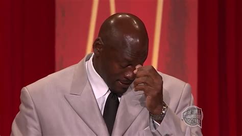 Michael Jordan's Basketball Hall of Fame Enshrinement Speech: Sniffle