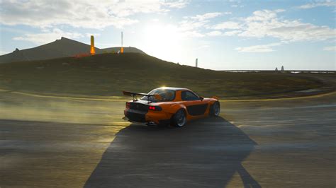 Fondos De Pantalla Forza Horizon 4 Mazda RX 7 A La Deriva Puesta