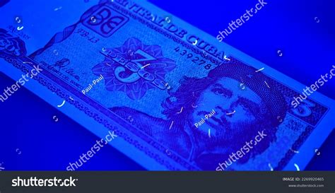 Cuban Banknotes Under Uv Light Checking Stock Photo 2269920465