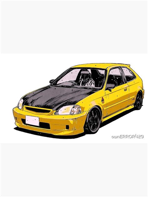 "Initial D Civic ek9" Poster for Sale by ownERROR429 | Redbubble