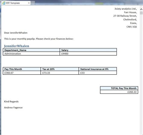 Payslip Template Australia - Printable Word Searches