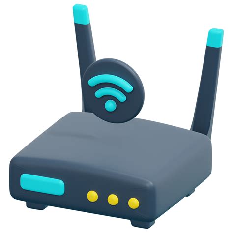 Router D Render Icon Illustration Png